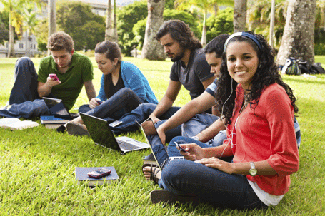 Students from all over the world enrich life on campus