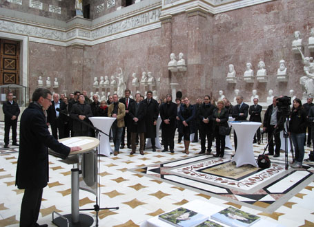 Kunststaatssekretär Bernd Sibler bei der Ansprache in der Walhalla