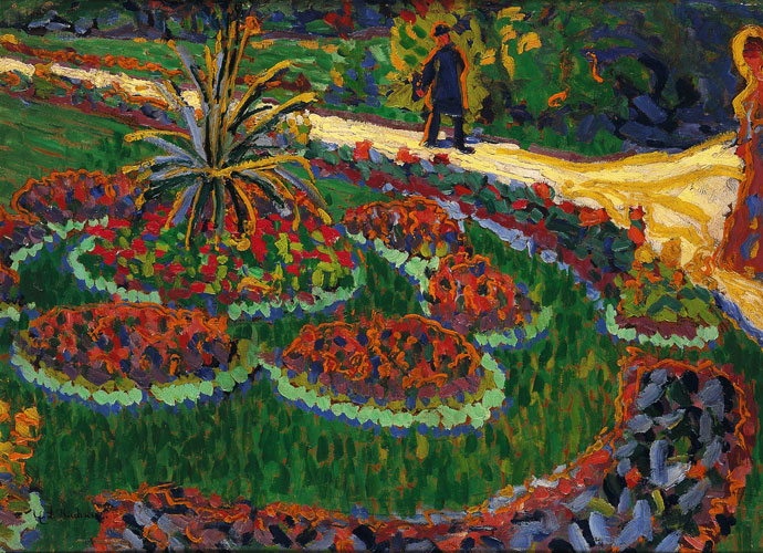 Ernst Ludwig Kirchner, Im Park, 1906 Öl auf Leinwand, Sammlung Hermann Gerlinger