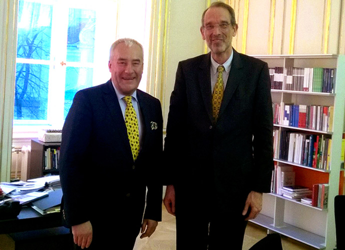 Der bayerische Kultusminister Dr. Ludwig Spaenle und der österreichische Bundesminister für Bildung, Wissenschaft und Forschung Prof. Dr. Heinz Faßmann