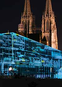 Die Lichtinstallation des Künstlers Philipp Geist