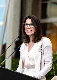 Wissenschaftsministerin Kiechle bei ihrer Dinneransprache