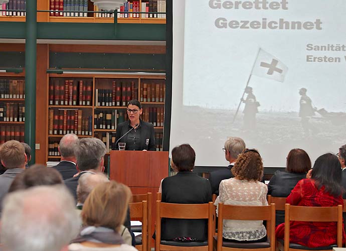 Kunstministerin a. D. Prof. Dr. med. Marion Kiechle bei ihrer Rede
