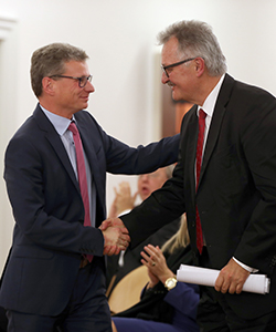 Minister Sibler und Amtschef Dr. Müller