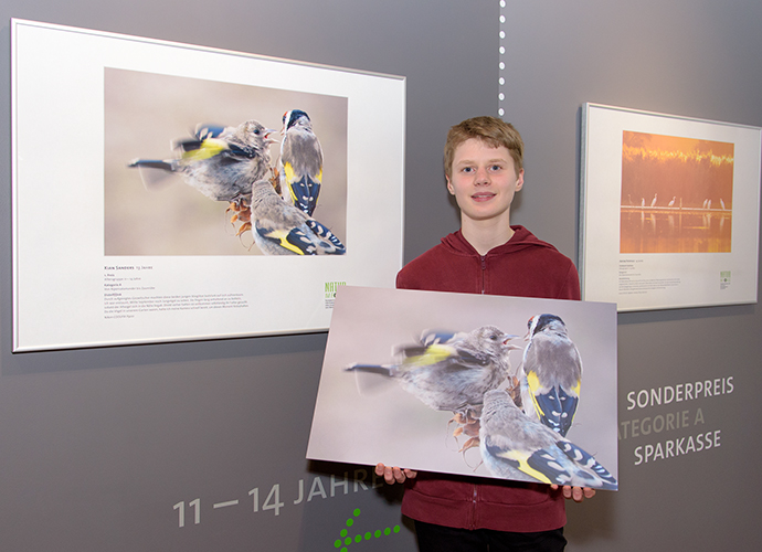 Mit seinem Bild „Distelf(l)ink“ überzeugte Kian Sanders die Jury in der Altersklasse 2004-2007 und erreichte den 1. Platz