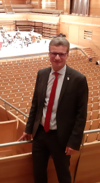 Kunstminister Bernd Sibler in der Maison Symphonique de Montréal