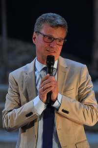 Kunstminister Bernd Sibler bei seiner Eröffnungsrede