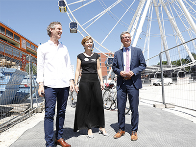 Kunstminister Bernd Sibler (v.r.) mit Anne Schoenholtz vom BRSO und Anton Nachbaur-Sturm