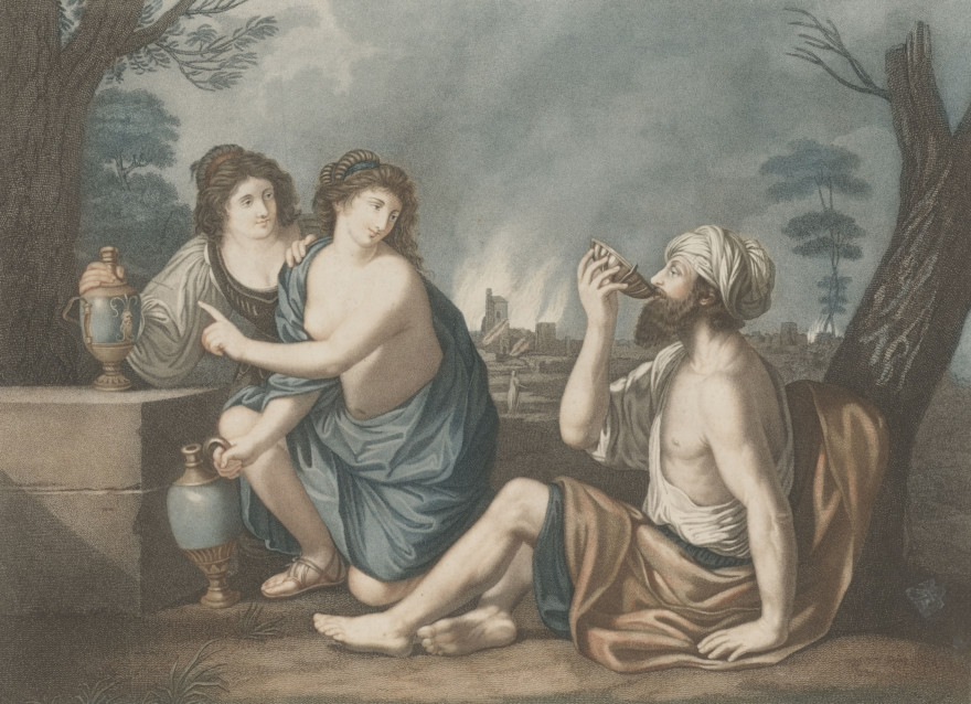 Eines der Kunstwerke: Jacques Bonnefoy, Lot et ses filles, Ende 18. Jahrhundert