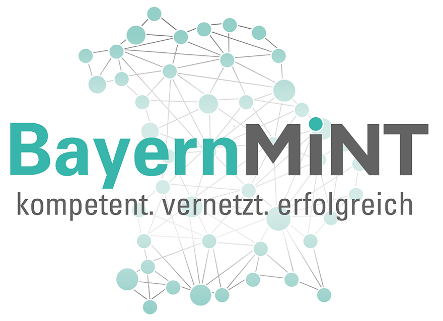 Das Logo des neuen Programms „BayernMINT – kompetent. vernetzt. erfolgreich.“
