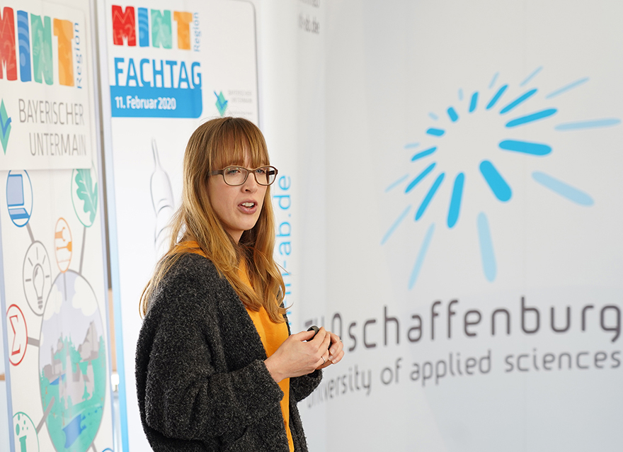 Astronautin Dr. Insa Thiele-Eich beim MINT-Fachtag an der Technischen Hochschule Aschaffenburg am 11. Februar 2020