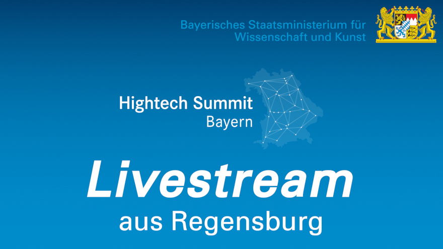 Hinweis auf den Livestream vom Hightech Summit in Regensburg