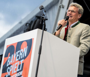 Kunstminister Bernd Sibler bei der Eröffnung des Kultursommers