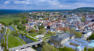 Die Kurstadt Bad Kissingen aus der Luft