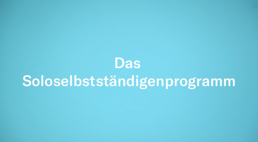 Das Soloselbstständigenprogramm bietet Unterstützung für Künstlerinnen und Künstler sowie Angehörige kulturnaher Berufe