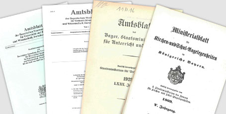 Abbildung von 4 Amtblättern