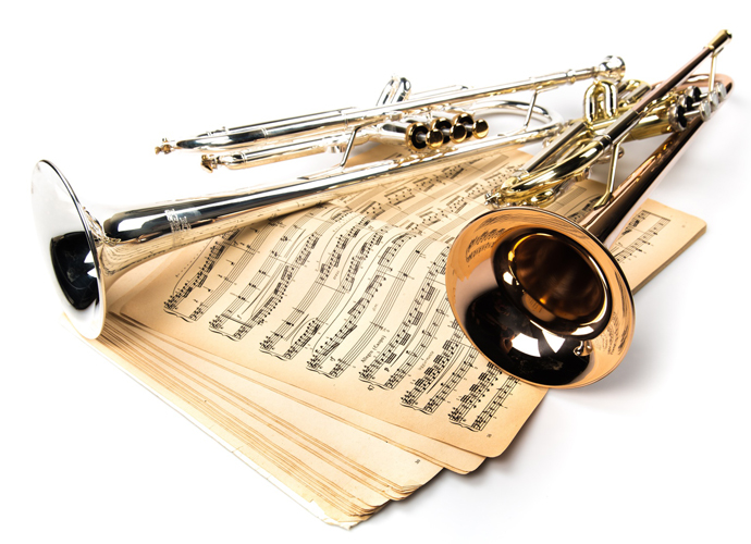 Foto: Noten und Blasinstrumente