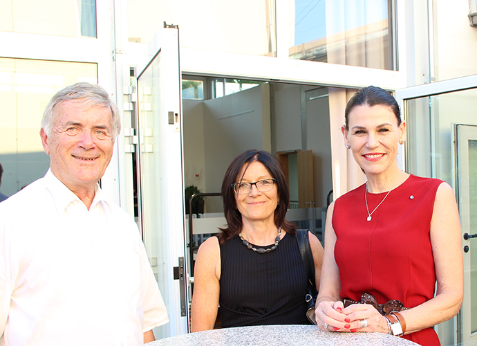 Foto: Staatsministerin Marion Kiechle mit Kulturreferent Klaus Englert, Kulturamtsleiterin Claudia Freitag-Mair und Bürgermeister Karlheinz Stephan