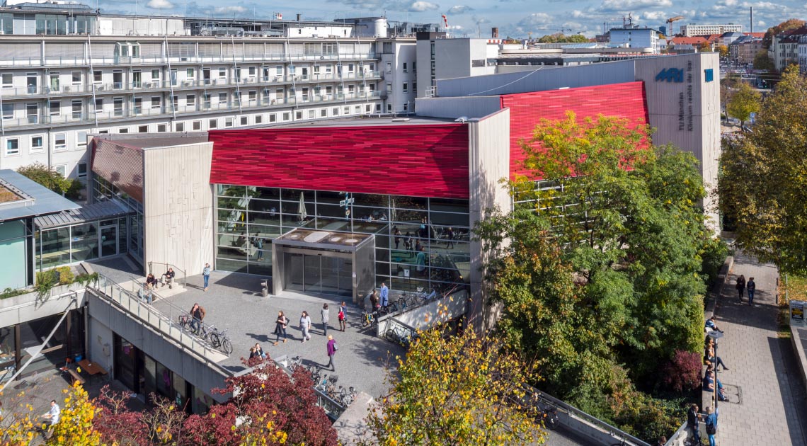 Der Campus Klinikum rechts der Isar der Technischen Universität München aus der Vogelperspektive (© Andreas Heddergott/TUM)